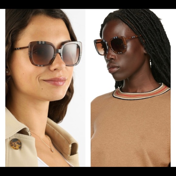 BURBERRY SQUARE CLASSIC ICONIC CHECK SUNGLASSES - Picture 4 of 16